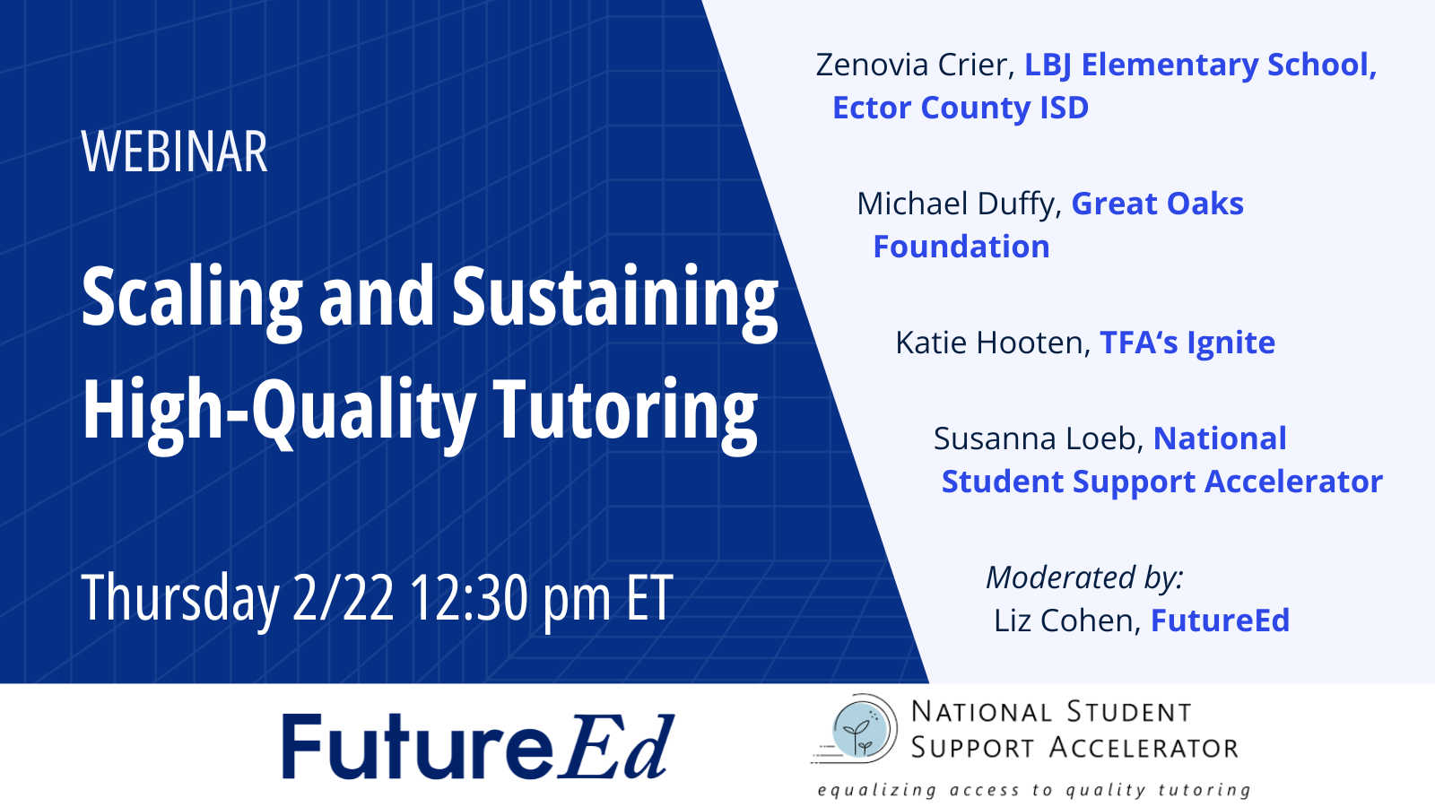 Webinar Scaling And Sustaining High Quality Tutoring Futureed Webinar Scaling And Sustaining High Quality Tutoring Futureed